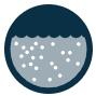 Water Clarity icon. Water clarity measures how much light penetrates the water column. Water Clarity icon. Water clarity measures how much light penetrates the water column.